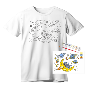Набор футболка-раскраска Space Adventures хлопок 100% размер S ROSA Talent