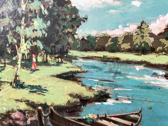 Картина Біля річки, художник Кізенко Нестор Картина Біля річки, художник Кізенко Нестор