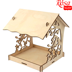Кормушка для птиц 1 фанера 22х20х22,5см ROSA TALENT