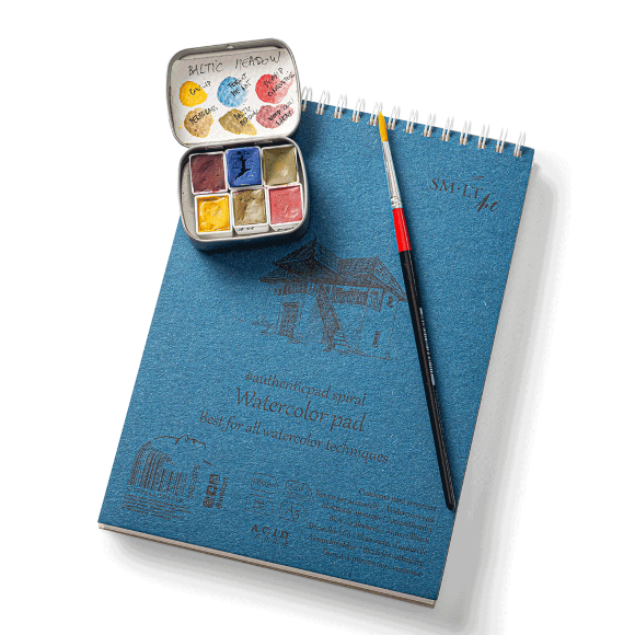 Альбом для акварели на спирали AUTHENTIC A3 (29 7х42 см) 280г/м2 30л SM-LT Art Альбом для акварели на спирали AUTHENTIC A3 (29 7х42 см) 280г/м2 30л SM-LT Art