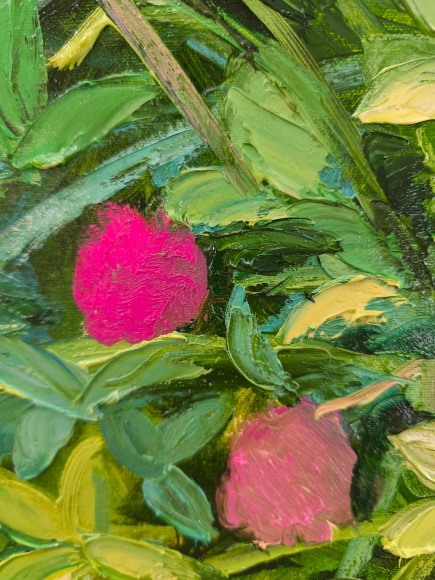 Painting Clover, artist Nina Litvin
