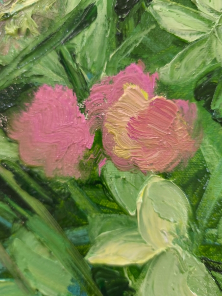Painting Clover, artist Nina Litvin