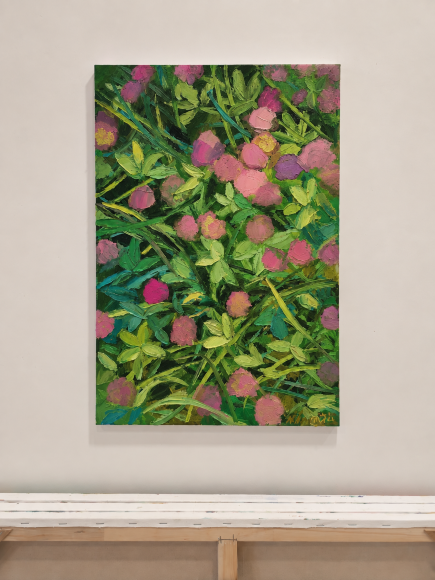 Painting Clover, artist Nina Litvin