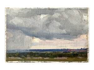 Miniature painting In the field, artist Mikhail Kokin Miniature painting In the field, artist Mikhail Kokin