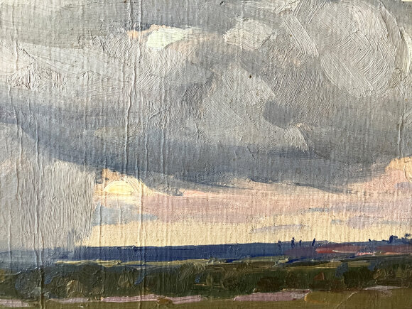 Картина мініатюра У полі, художник Кокін Михайло