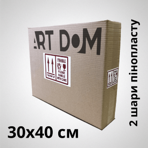 Коробка для доставки картин, скульптур, ікон та крихких предметів 30х40 см (подвійний пінопласт)