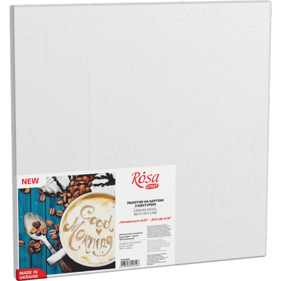 Полотно на картоне с контуром Натюрморт №38 30х30 хлопок акрил ROSA START Полотно на картоне с контуром Натюрморт №38 30х30 хлопок акрил ROSA START