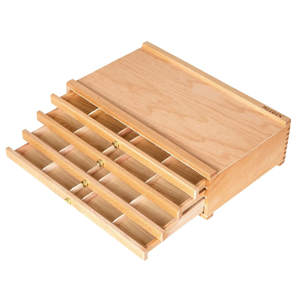 Пенал деревянный (бук) 4 выдвижных ящика (25×40см) MEEDEN Пенал деревянный (бук) 4 выдвижных ящика (25×40см) MEEDEN