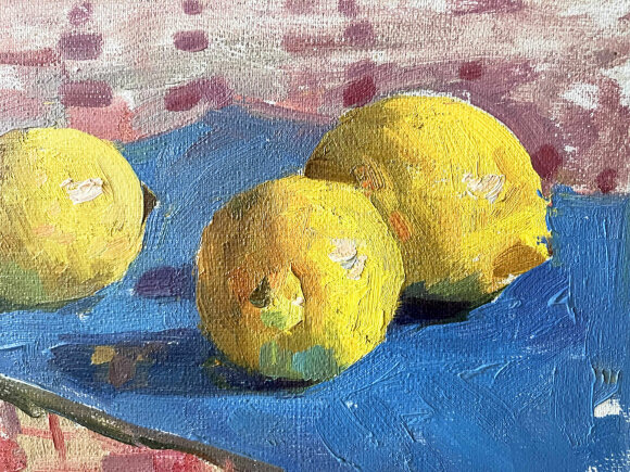 Картина миниатюра Лимоны, художник Кокин Михаил - продано