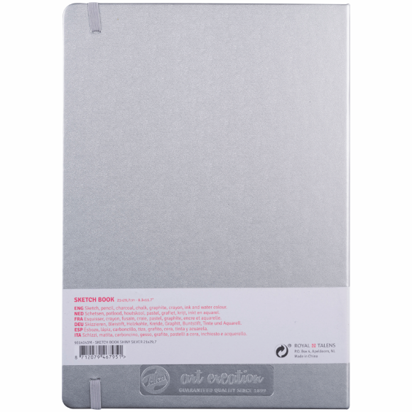 Блокнот для графики Talens Art Creation А5 (13х21см) 140г/м2 80л Shiny Silver Royal Talens