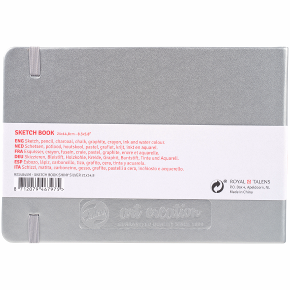 Блокнот для графики Talens Art Creation А5 (13х21см) 140г/м2 80л Shiny Silver Royal Talens