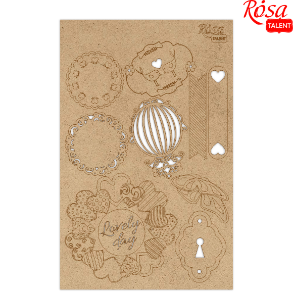 Чипборд для скрапбукинга „Floral Poem“ 4 ДВП 12,8х20см ROSA TALENT Чипборд для скрапбукинга „Floral Poem“ 4 ДВП 12,8х20см ROSA TALENT