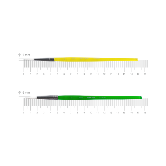 Набор кистей №1 синтетика 2шт: круглая (№6 8) ROSA Kids