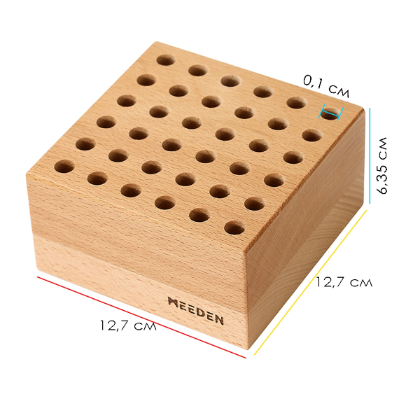Подставка для кистей и карандашей 36 лунок 12,7×12,7×6,3 см MEEDEN