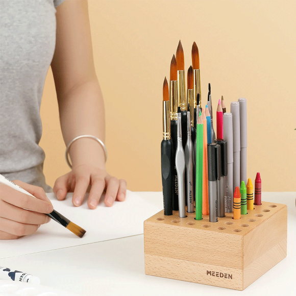 Подставка для кистей и карандашей 36 лунок 12,7×12,7×6,3 см MEEDEN