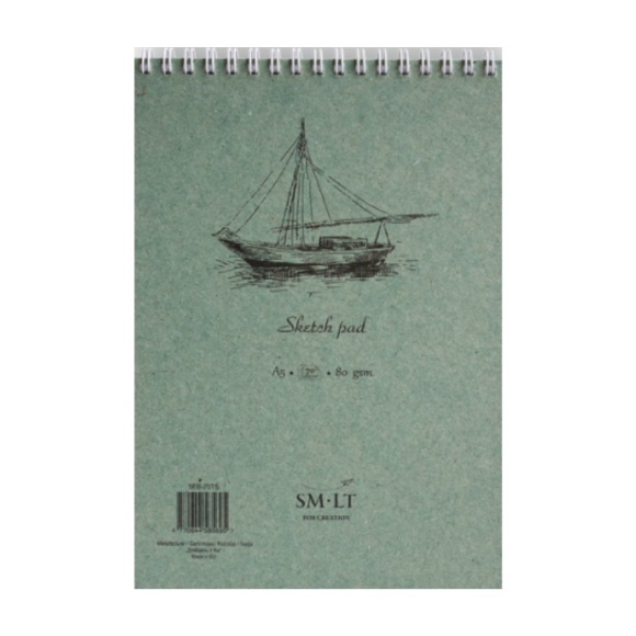 Альбом для эскизов на спирали AUTHENTIC 90г/м2 70л белый цвет SM-LT Art Альбом для эскизов на спирали AUTHENTIC 90г/м2 70л белый цвет SM-LT Art