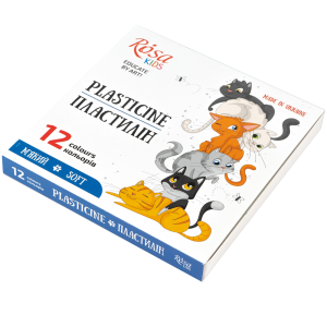 Набір пластиліну Cats зі стеком 12×192г ROSA Kids Набір пластиліну Cats зі стеком 12×192г ROSA Kids