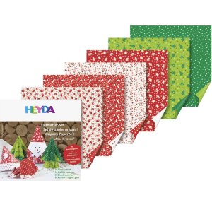 Набор бумаги для оригами "Новый Год", 10*10см, 30шт, 70г/м2, Heyda
