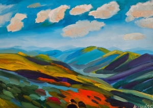 Картина Под облаками, художник Литвин Нина