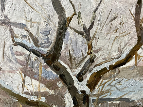 Картина миниатюра Во дворе, художник Кокин Михаил Картина миниатюра Во дворе, художник Кокин Михаил