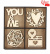 Набор заготовок „Love you“ 1 фанера 13х13см 12шт ROSA TALENT