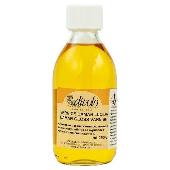 Лак дамарный глянцевый 125мл Divolo