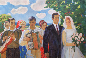 Картина Свадьба, художник Туранский Александр Картина Свадьба, художник Туранский Александр