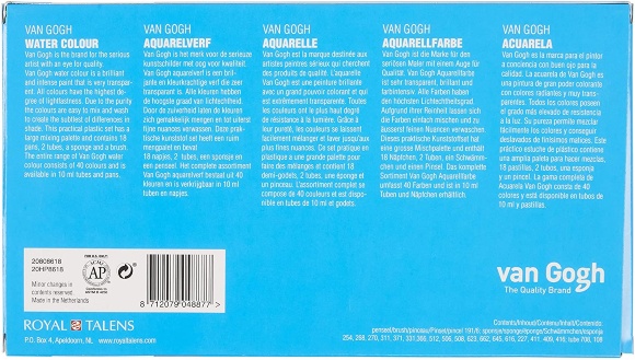 Набор акварельных красок VAN GOGH 18 кювет+2х10мл