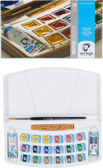 Набор акварельных красок VAN GOGH 18 кювет+2х10мл