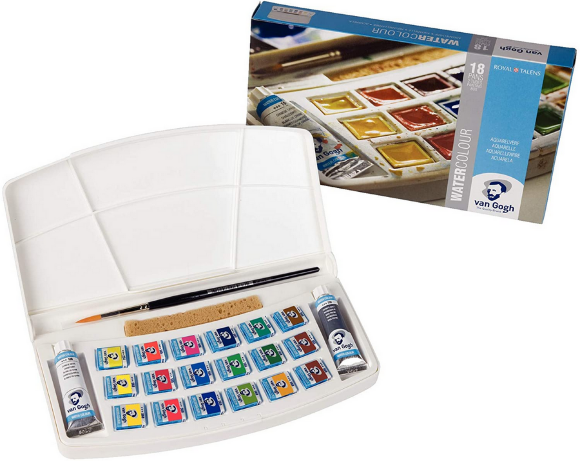 Набор акварельных красок VAN GOGH 18 кювет+2х10мл