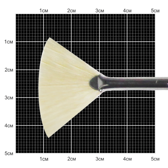 Кисть щетина веерная 6007 №0 длинная ручка KOLOS