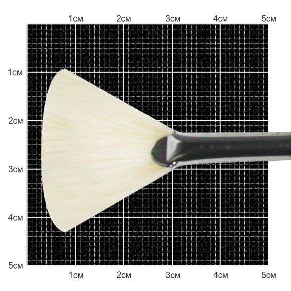 Кисть щетина веерная 6007 №0 длинная ручка KOLOS