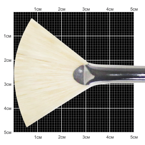 Кисть щетина веерная 6007 №0 длинная ручка KOLOS