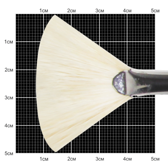 Кисть щетина веерная 6007 №0 длинная ручка KOLOS