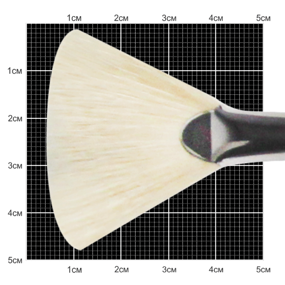 Кисть щетина веерная 6007 №0 длинная ручка KOLOS