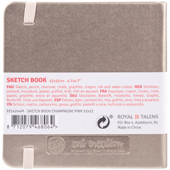 Блокнот для графики Talens Art Creation 12х12 см 140г/м2 80л Pink Champagne Royal Talens Блокнот для графики Talens Art Creation 12х12 см 140г/м2 80л Pink Champagne Royal Talens