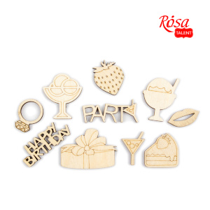 Мини-заготовки Вечеринка фанера 10шт ROSA TALENT
