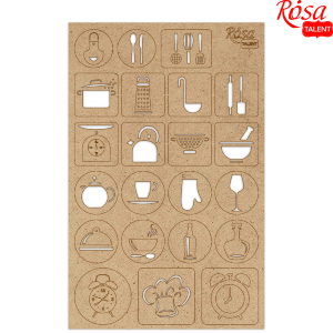 Чипборд для скрапбукинга „Recipe book“ 2 ДВП 12,8х20см ROSA TALENT