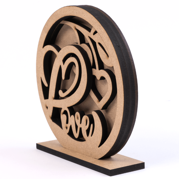 3D композиция „Love“ 2, МДФ, 15х15см, ROSA Talent