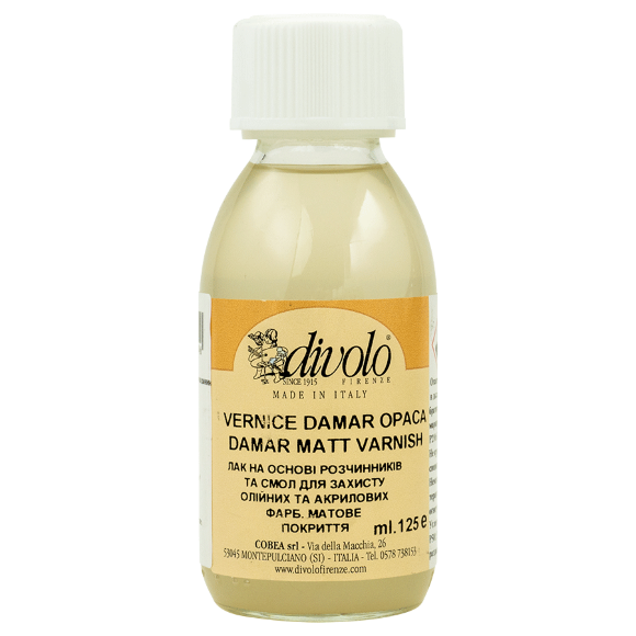 Лак дамарный матовый 125мл Divolo