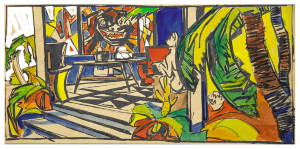 Watercolor In the cafe, artist Turanskyi Aleksandr - sold Watercolor In the cafe, artist Turanskyi Aleksandr - sold