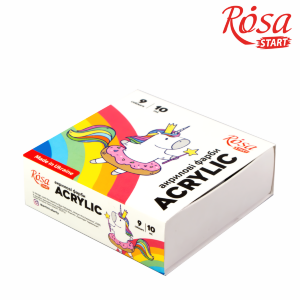 Набор акриловых красок Unicorn 9×10мл ROSA START