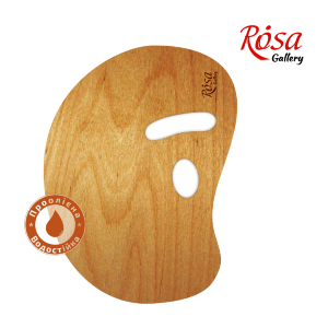 Палитра деревянная овальная МОДЕРН эргономичная промасленная 30х40см ROSA Gallery