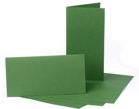 Набор листовочных заготовок 5шт 10,5×21см №11 темно-зеленый 220г/м2 ROSA Talent