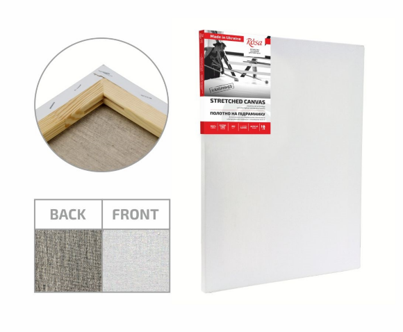 Підрамник110×150 см модуль №1 дрібне зерно акрил льон ROSA