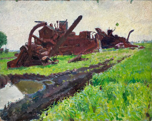 Painting Field Works, artist Gavdzinsky Albin Painting Field Works, artist Gavdzinsky Albin