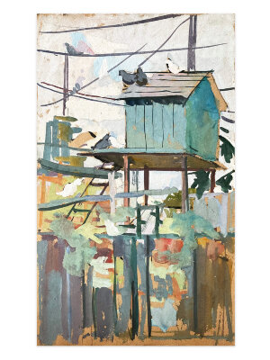 Painting Dovecote, artist Mikhail Kokin Painting Dovecote, artist Mikhail Kokin