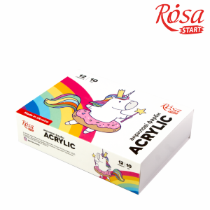 Набор акриловых красок Unicorn 12×10мл ROSA START
