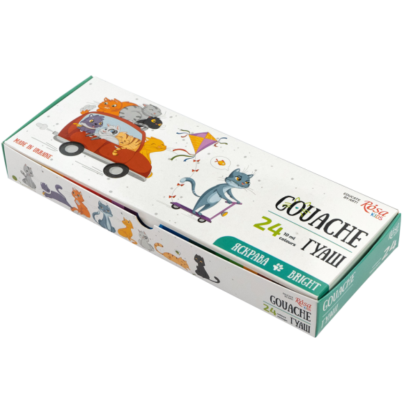 Набір гуашевих фарб 24×10мл ROSA Kids