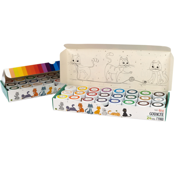 Набір гуашевих фарб 24×10мл ROSA Kids